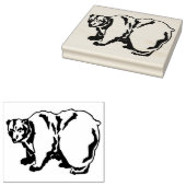 Ursus arctos grizzly beer rubberstempel (Gestempeld)