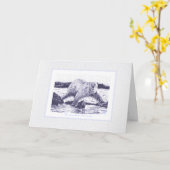 Ursus Maritimus Polar Beer Blank Kaart (Gele Bloem)