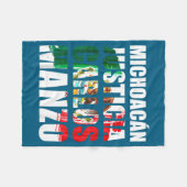 Uruapan Michoacán México, Carlos Manzo, Mexicans M Fleece Deken (Voorkant (Horizontaal))