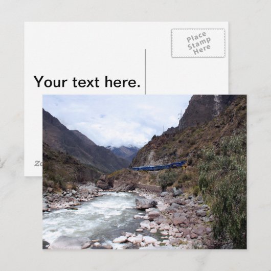 Urubamba River Valley Train Cusco Peru Briefkaart (Voorkant / Achterkant)