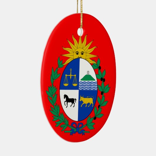 URUGUAY* Aangepaste keramische kerstversiering Keramisch Ornament (Rechts)