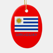 URUGUAY* Aangepaste keramische kerstversiering Keramisch Ornament (Achterkant)