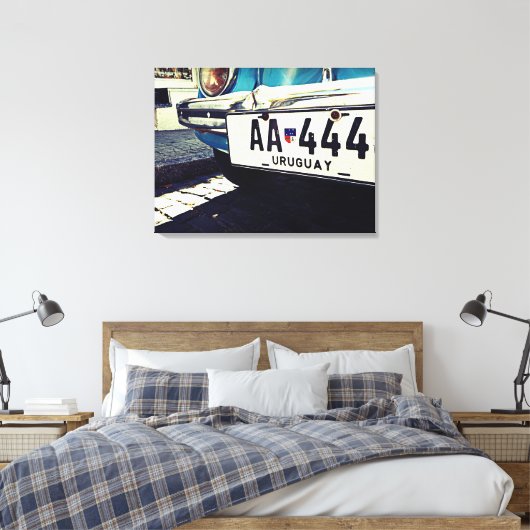  Uruguay-auto Zuid-Amerika reizen Canvas Afdruk (Insitu (Slaapkamer))