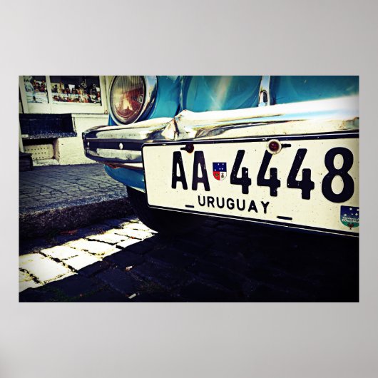  Uruguay-auto Zuid-Amerika reizen Poster (Voorkant)