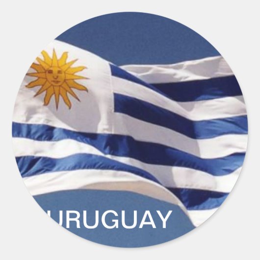 Uruguay Classic Ronde Sticker (Voorkant)