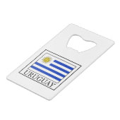 Uruguay Creditkaart Flessenopener (Voorkant Gekanteld)