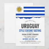 Uruguay Cuisine | Vlaggenuitnodiging Kaart (Voorkant / Achterkant)