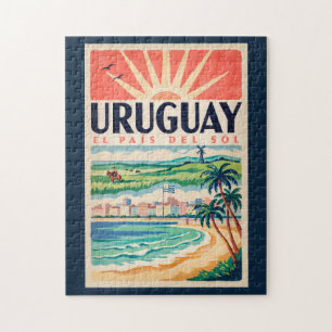 Uruguay Cultuur Illustratie Reis Kunst Vintage Legpuzzel