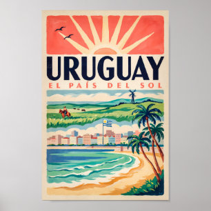 Uruguay Cultuur Illustratie Reis Kunst Vintage Poster