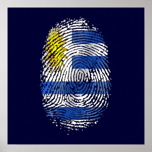 Uruguay DNA vingerafdruk Uruguayaanse vlaggenpride Poster (Voorkant)