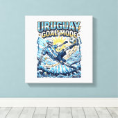 Uruguay Doel Modus Skelet Aanvaller Naties Dynamis Canvas Afdruk (Insitu (Houten vloer))