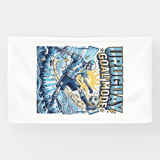 Uruguay Doel Modus Skelet Aanvaller Naties Dynamis Spandoek (Horizontaal)