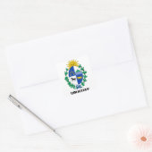 URUGUAY-embleem/vlag/wapen/symbool Vierkante Sticker (Envelop)