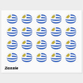 Uruguay Fisheye Vlag Sticker (Vel)