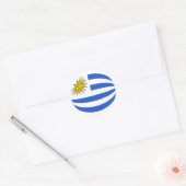 Uruguay Fisheye Vlag Sticker (Envelop)