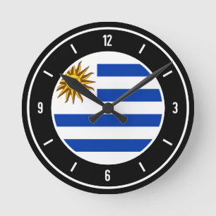 Uruguay Flag Elegant Ronde Klok