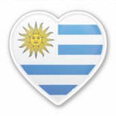 Uruguay Flag Liefde Icon Sticker (Voorkant)