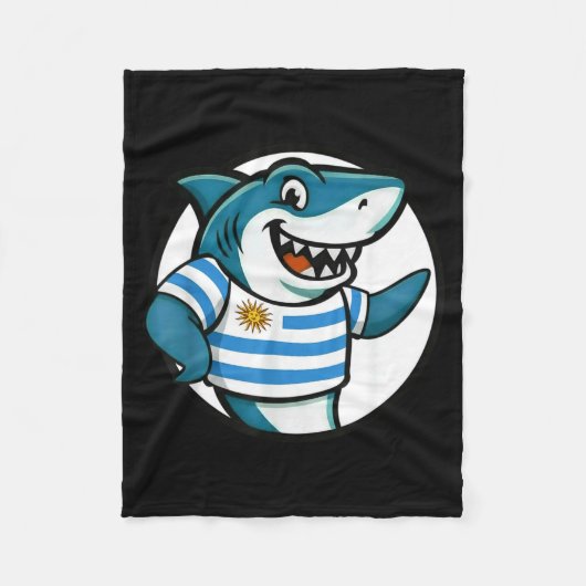 Uruguay Flag Shark Funny Uruguayan  Fleece Deken (Voorkant)