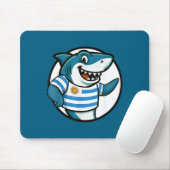 Uruguay Flag Shark Funny Uruguayan Muismat (Met muis)