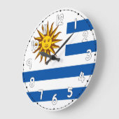 Uruguay Flag Wall Clock – Patriotic Home & Office  Grote Klok (Hoek)