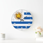 Uruguay Flag Wall Clock – Patriotic Home & Office  Grote Klok (Huis)