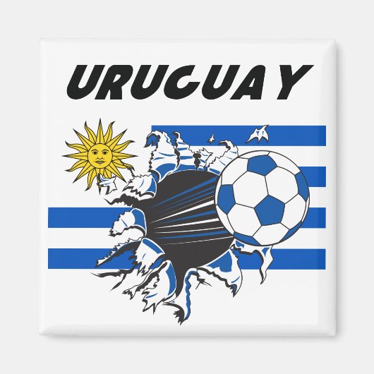 Uruguay Futbol magnet (Voorkant)