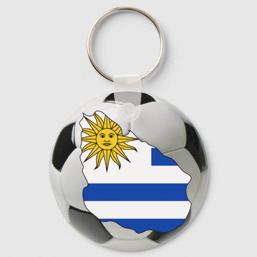 Uruguay-futbol Sleutelhanger (Voorkant)