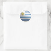 Uruguay Glossy Circle Flag Ronde Sticker (Tas)