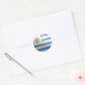 Uruguay Glossy Circle Flag Ronde Sticker (Envelop)