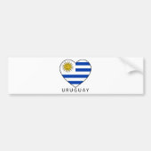 Uruguay Heart black URUGUAY Bumpersticker (Voorkant)