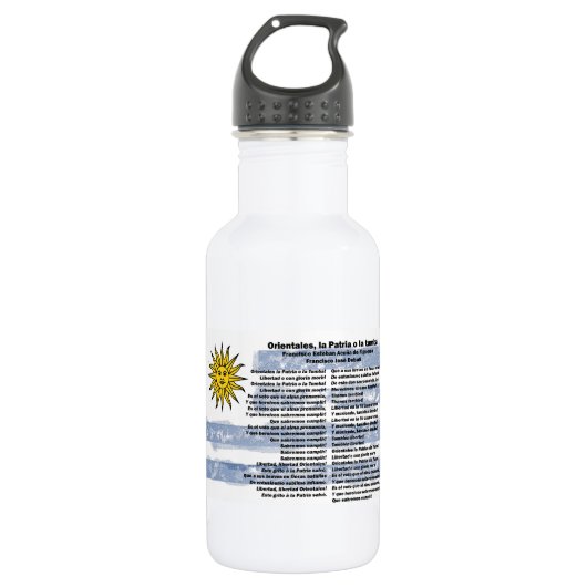 Uruguay - Himno Nacional Waterfles (Voorkant)