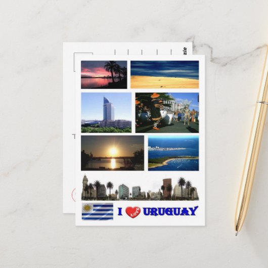 Uruguay - I Love - Briefkaart (Voorkant / Achterkant in situ)