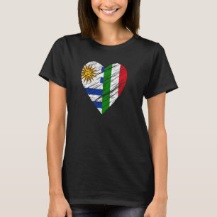 Uruguay Italië : Italiaanse vlag Uruguayaanse vlag T-shirt