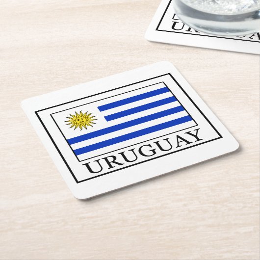 Uruguay Kartonnen Onderzetters (Schuin)