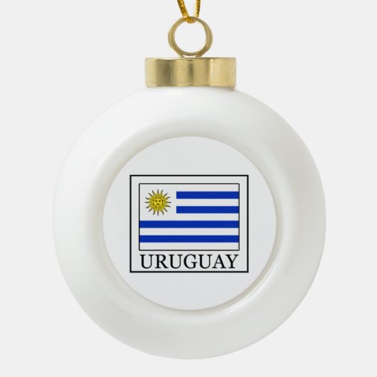 Uruguay Keramische Bal Ornament (Voorkant)