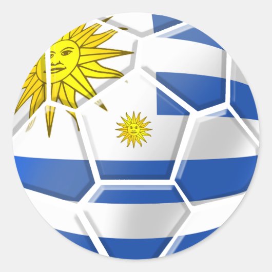 Uruguay La Celeste Uruguayaanse voetbalfans cadeau Ronde Sticker (Voorkant)