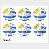 Uruguay La Celeste Uruguayaanse voetbalfans cadeau Ronde Sticker (Vel)