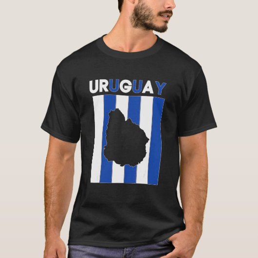Uruguay Landgrenzen T-shirt (Voorkant)