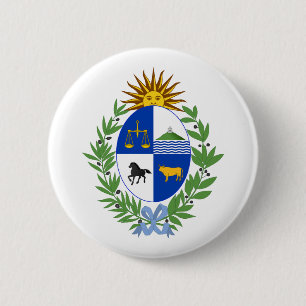 Uruguay landswapen symbool embleem vlag ronde button 5,7 cm