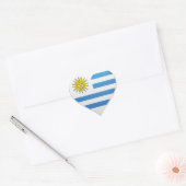 Uruguay liefde vlag trots hart sticker (Envelop)
