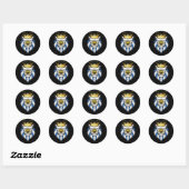 Uruguay Lion King Flag Ronde Sticker (Vel)