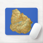 Uruguay Map Mousepad Muismat (Met muis)