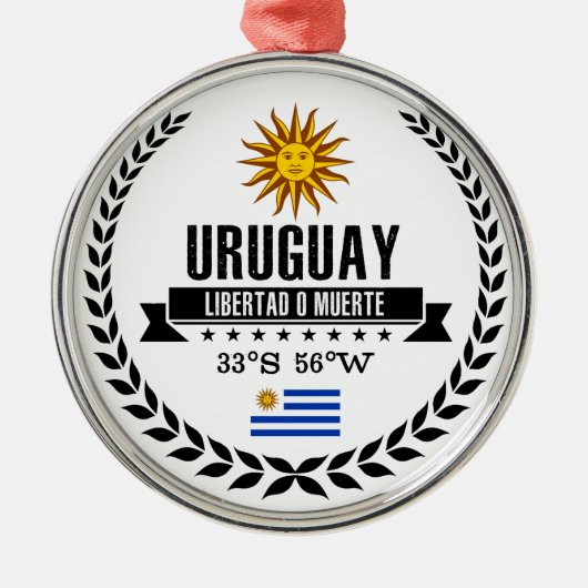 Uruguay Metalen Ornament (Voorkant)
