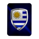 Uruguay Metallic Emblem Magneet (Verticaal)