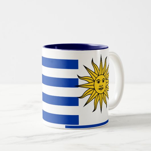 Uruguay-Mok Tweekleurige Koffiemok (Voorkant rechts)