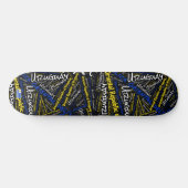Uruguay National Pride Wordcloud Persoonlijk Skateboard (Horizontaal)
