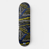 Uruguay National Pride Wordcloud Persoonlijk Skateboard (Voorkant)