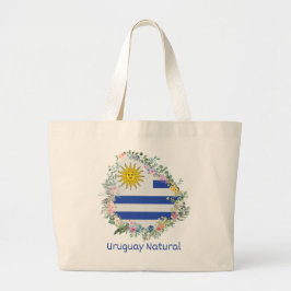 Uruguay Natuurlijk, Vlag, Celeste Grote Tote Bag