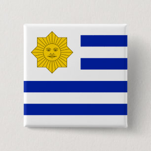 Uruguay (Oribe), vlag van de Verenigde Staten Vierkante Button 5,1 Cm