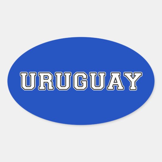 Uruguay Ovale Sticker (Voorkant)